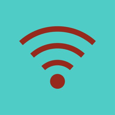 WiFi sembolü. Vektör kablosuz ağ kutsal kişilerin resmi. Düz tasarım