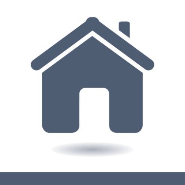 Düz stil vektör ev simgesini