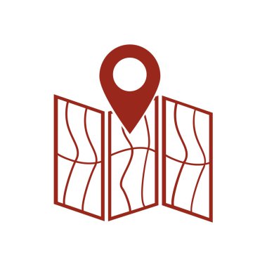 Harita simgesi. Konumu sembolü.