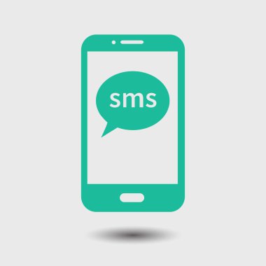 Akıllı telefon simgesinin vektör illüstrasyonu 