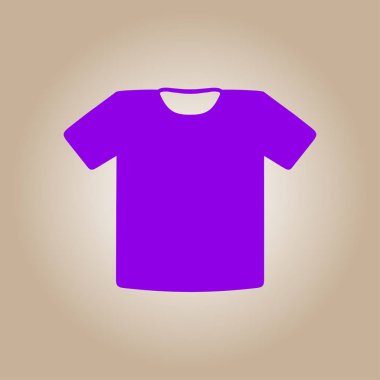 T-shirt işareti simgesi. Giysi sembolü. Düz tasarım stili.