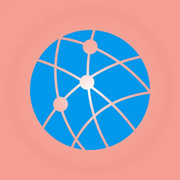 Παγκόσμια Τεχνολογία Κοινωνικό Δίκτυο Εικονίδιο Σύνδεσης Simbol — Διανυσματικό Αρχείο