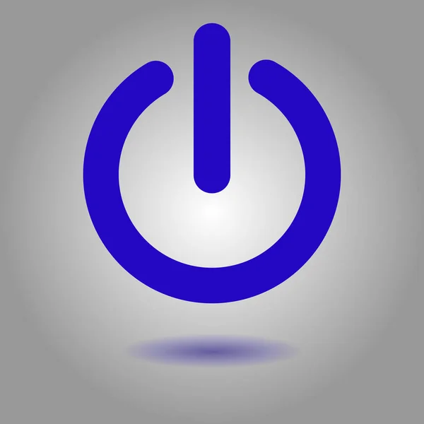 Icône Power Sign Style Design Plat — Image vectorielle