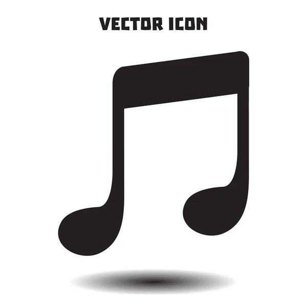 Icono Nota Musical Símbolo Musical Estilo Diseño Plano — Vector de stock