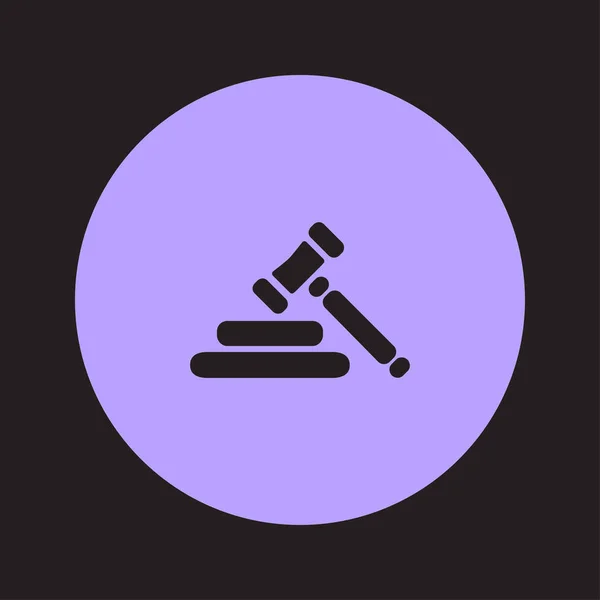 Символ Аукциона Икона Судьи Юриста Плоский Дизайн — стоковый вектор