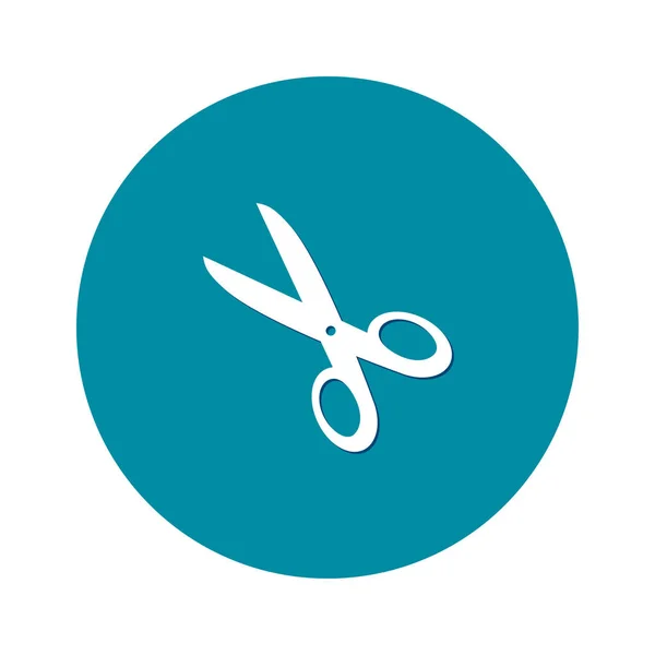 Scissors Icon Mark Cut Here Flat Design — Stock Vector