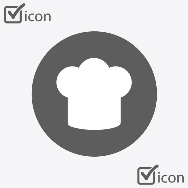 Chef Sombrero Signo Icono Sombrero Símbolo Cocina — Vector de stock