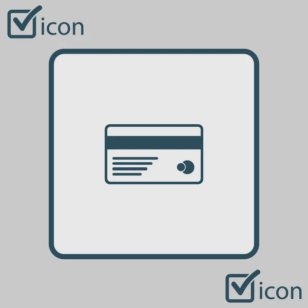 Vector Credit Card Icon Flat Design Style — Stock Vector