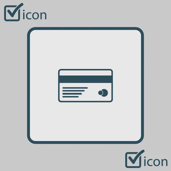 Icono Tarjeta Crédito Vectorial Estilo Diseño Plano — Vector de stock