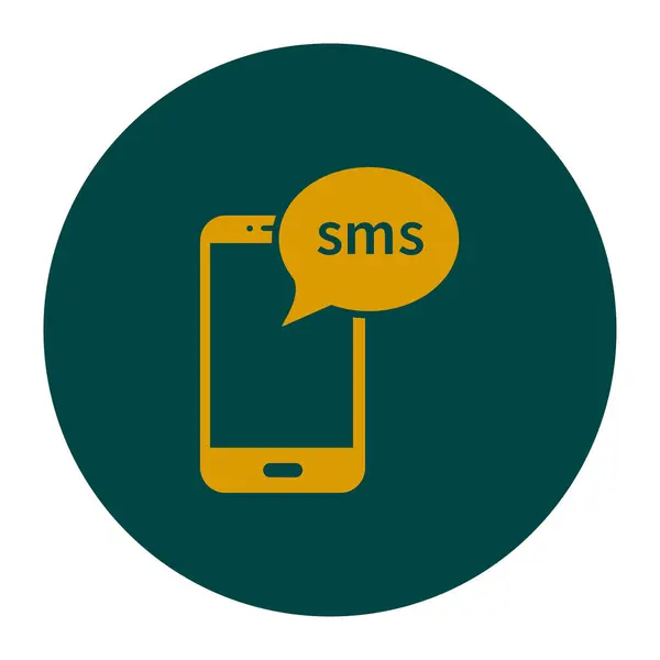 Smartphone Mail Sms Pictogram Mobiel Postbord Simbol — Stockvector