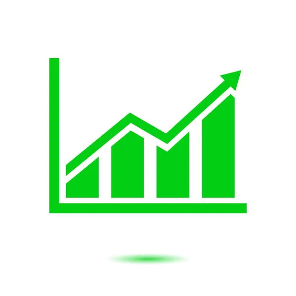 Infografía Icono Gráfico Creciente Simbol Gráfico — Vector de stock