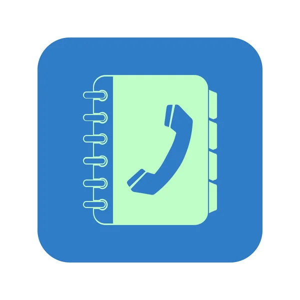 Telefonbuch Flach Icon Flacher Designstil — Stockvektor