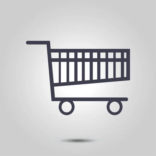 Icono Plano Carta Compras — Archivo Imágenes Vectoriales