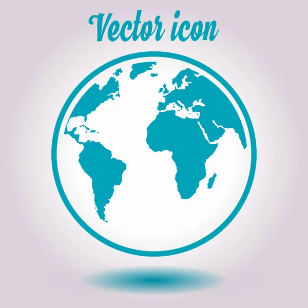 Простая Векторная Иллюстрация Значка Глобуса — стоковый вектор