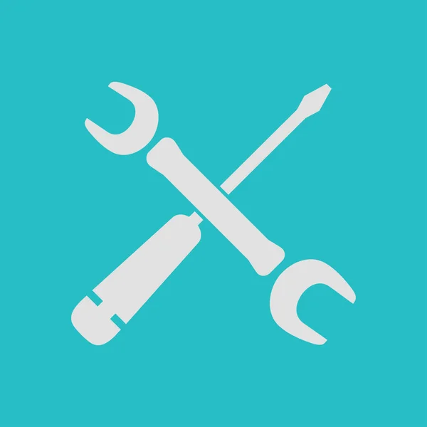 Icône Réparation Simbol Service Outils Singn Style Design Plat — Image vectorielle