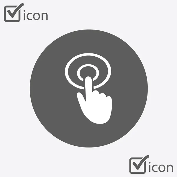 Icono Signo Del Cursor Mano Mano Símbolo Puntero Navegación Moderna — Vector de stock