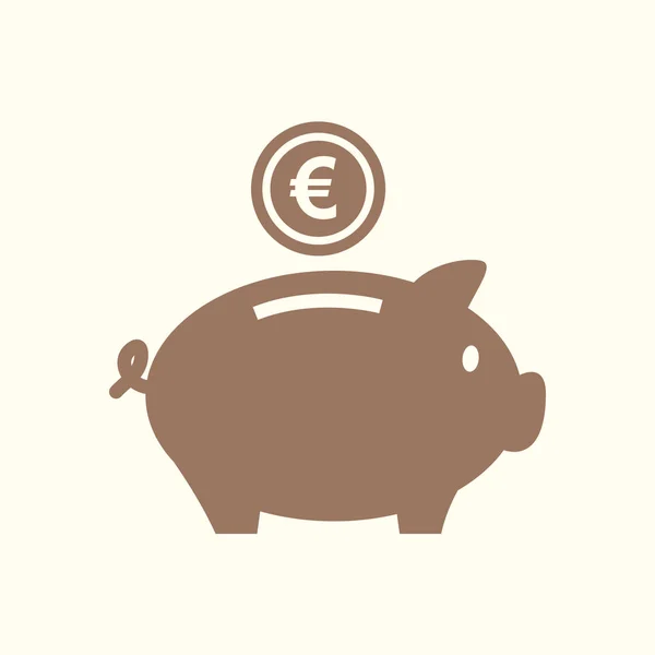 Piggy Bank Pictogram Pictograph Van Moneybox — Stockvector
