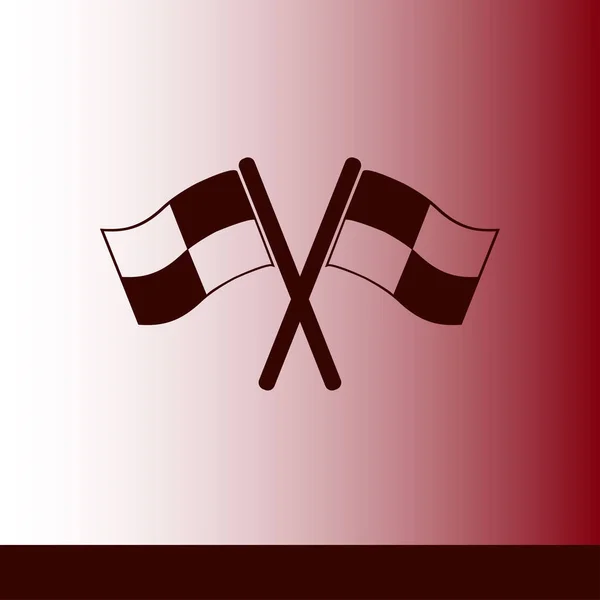 Значок Прапора Символ Позначки Розташування Стиль Плоского Дизайну — стоковий вектор