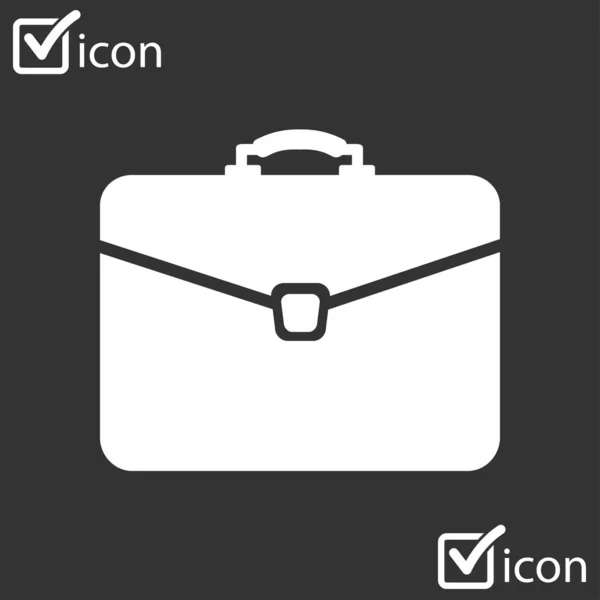 Briefcase Icon Vector Illustration Flat Design Style — Stock Vector