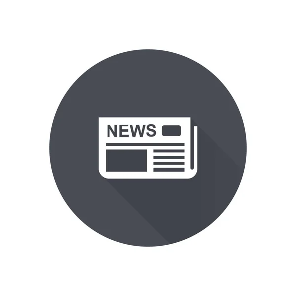 Icono Las Noticias Diseño Plano — Vector de stock