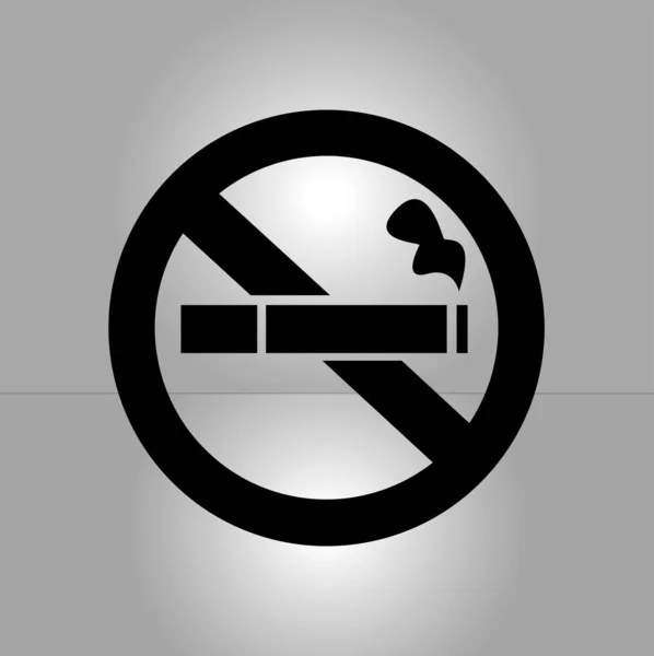 Smoke Icon Stop Smoking Symbol Vector Illustration Filter Tipped Cigarette — Stock Vector