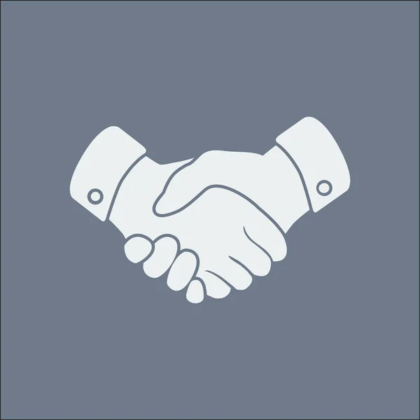 Handshake Sign Icon Successful Business Symbol Flat Design Style — Stock Vector