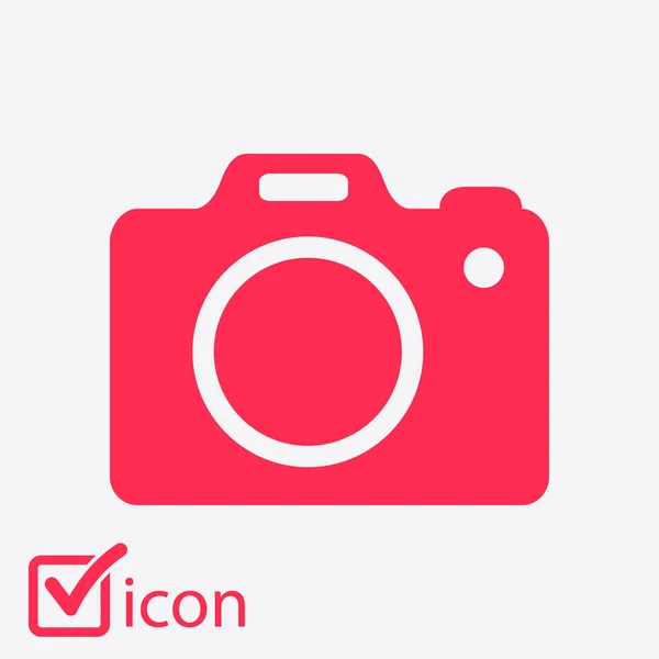 Simbolo Cámara Fotográfica Icono Signo Cámara Dslr Cámara Digital Estilo — Vector de stock