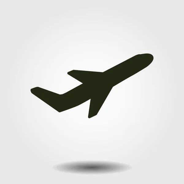 Billetes Avión Vuelo Aéreo Vuelo Despegue Elemento Silueta Símbolo Plano — Vector de stock