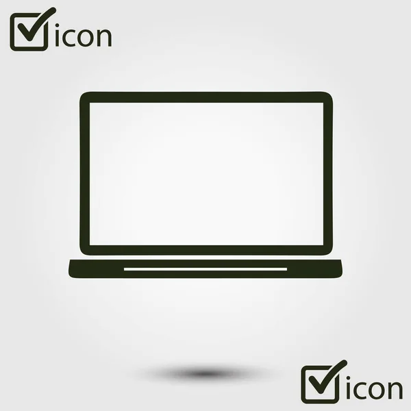 ノート パソコンのアイコン フラットなデザイン スタイル ビジネス ツールとしてのノート パソコン — ストックベクタ
