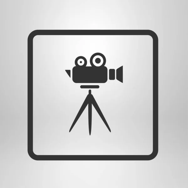 Cinema Camera Icon Flat Design Style Vector Eps — Stock Vector