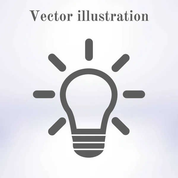 Icono Signo Lámpara Luz Símbolo Idea — Vector de stock