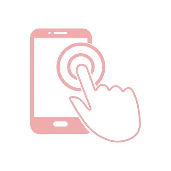 Touchscreen Smartphone Zeichen Symbol Zeiger Symbol Flachen Design Stil Vektor Stockvektor C Arhimicrostok