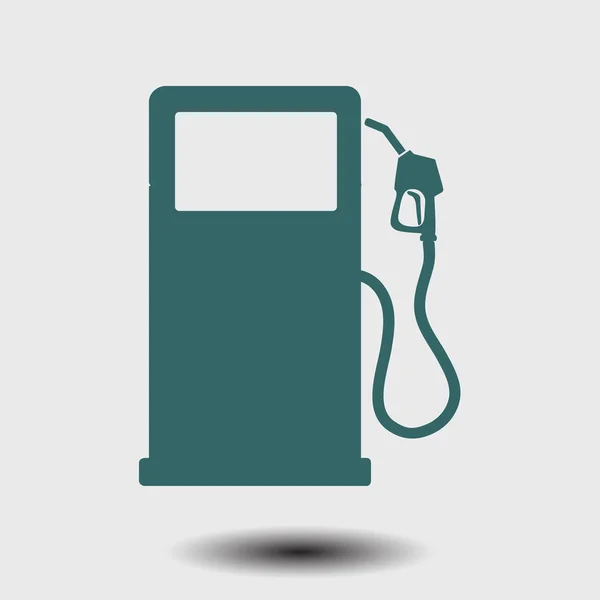 Buse Pompe Essence Sign Gas Icône Station Style Design Plat — Image vectorielle