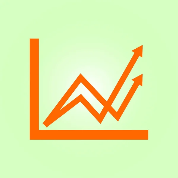 Geschäftsdiagramm Flache Ikone Der Grafik — Stockvektor