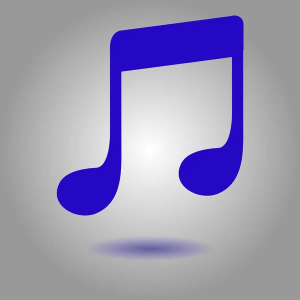 Icône Note Musique Symbole Musical Style Design Plat — Image vectorielle