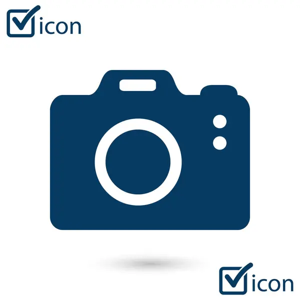 Foto Camera Symbool Pictogram Met Teken Voor Dslr Camera Digitale — Stockvector