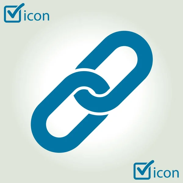 Link Único Ícone Símbolo Ligação Chain —  Vetores de Stock