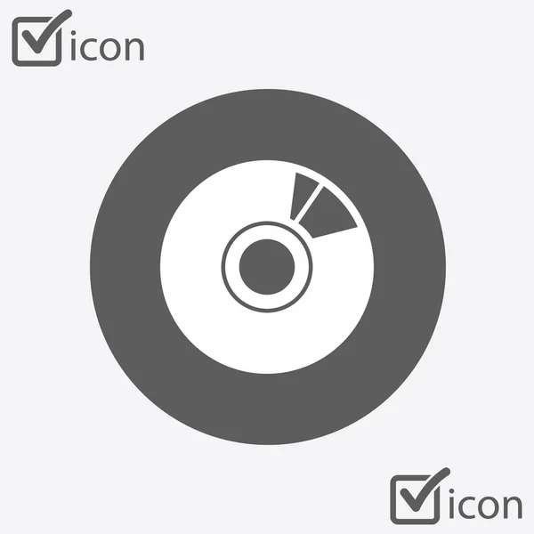 Pictogram Van Dvd Compact Disk Zeppelin Platte Ontwerpstijl — Stockvector