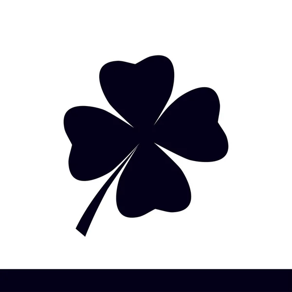 Leaf Clover Tecken Ikon Saint Patrick Symbol Ekologi Konceptet Platt — Stock vektor