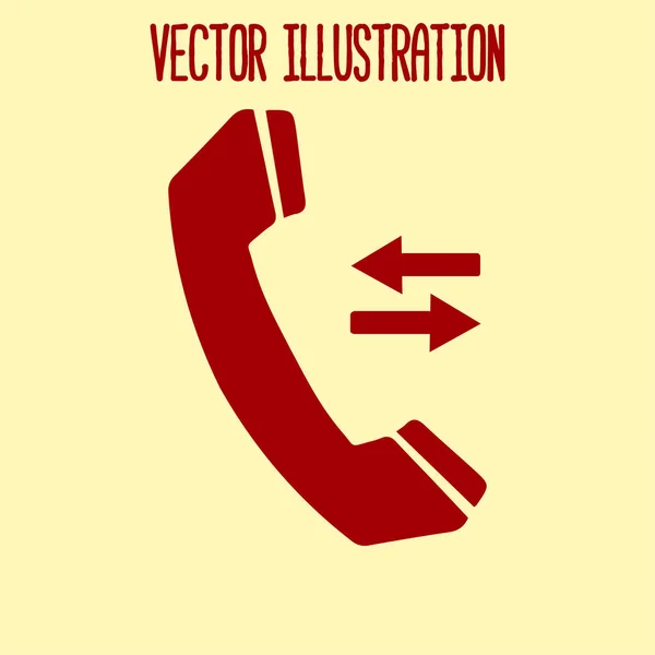 Telefon Symbol Flachen Design Stil Vektor Folge — Stockvektor