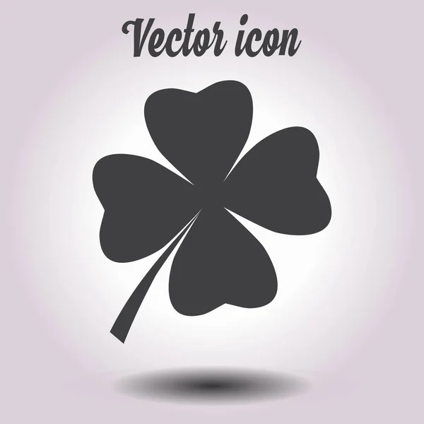 Plaque Trèfle Feuille Icône Symbole Saint Patrick Concept Écologie Style — Image vectorielle