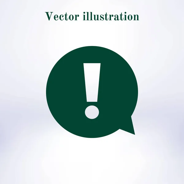Point Exclamation Point Exclamation Symbole Danger Style Design Plat Eps — Image vectorielle