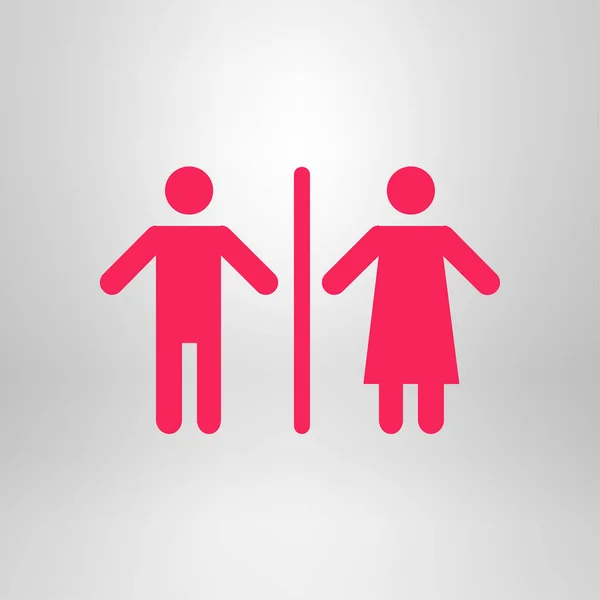 Icône Signe Symbole Des Toilettes Toilettes Pour Hommes Femmes Design — Image vectorielle