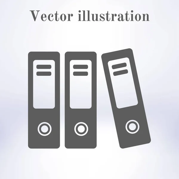 Офисные Папки Бумагами Документами Значок Папки Архива — стоковый вектор
