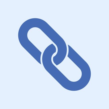 Bağlantı tek simge. Zincir bağlantı erkek.