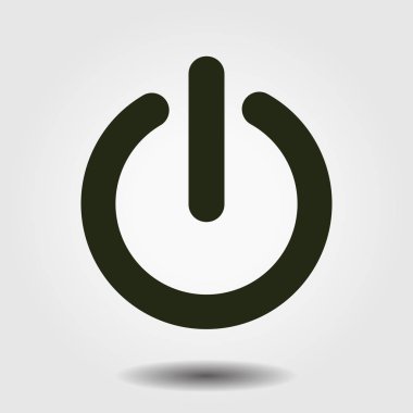 Güç işareti simgesi. Düz tasarım stili.  
