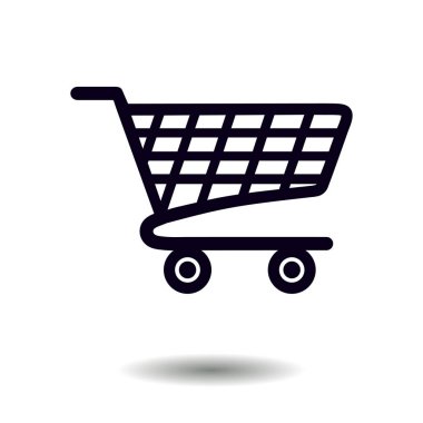 grafik alışveriş düz simgesi