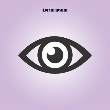 Göz simgesini. Düz tasarım stili.