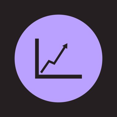 İş grafiği. Grafik düz simgesi