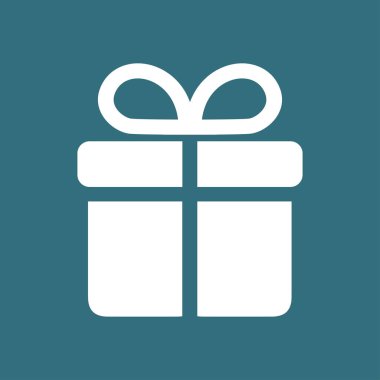 Hediye kutusu simgesi. vektör illüstrasyonu